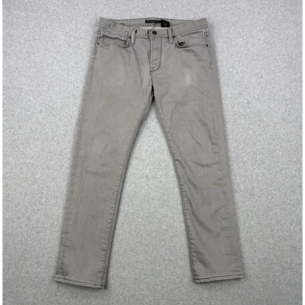 John Varvatos‎ Jeans Mens 31x27 Gray Denim Bowery Slim Straight 5 Pocket Casual